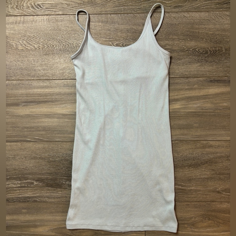 Old Navy Cotton Blend Spaghetti Strap Powder Blue Bodycon Mini Dress Medium